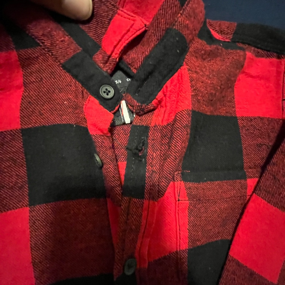 Kids Red and Black Checkered Shirt - Picture 2 of 4